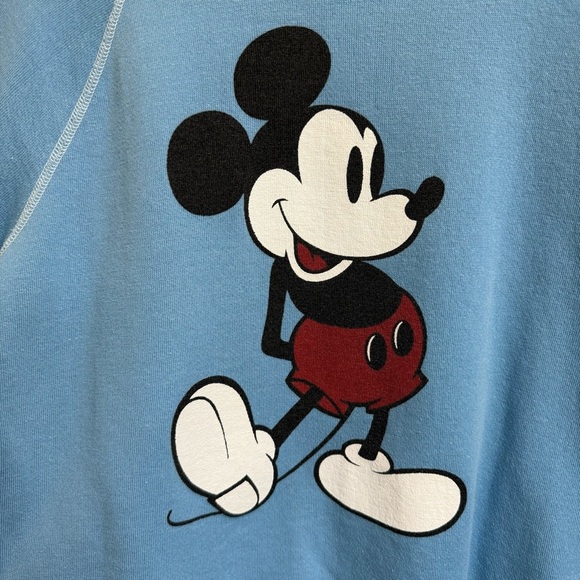 Vintage 80s Disney Casuals Mickey Mouse Crewneck Sweatshirt Size M Light Blue - Picture 3 of 7